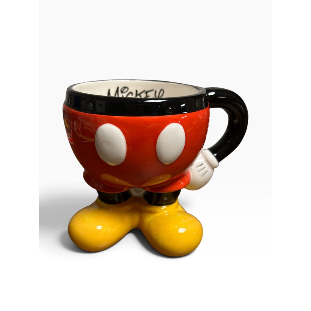 Disney Mickey Mouse 3D Sculpted Feet Pants Ceramic Mug – 16 oz Character Cup